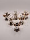 Vintage 1997 Home For Holidays Set Of 6 Silverplated Angel Ornaments 