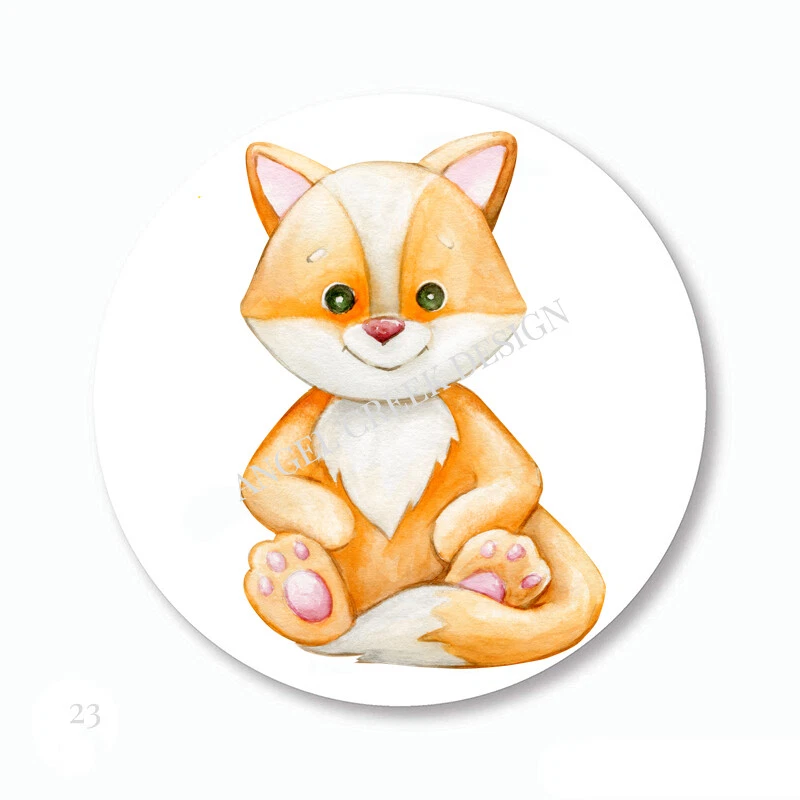 Lindo Zorro Rojo Baby Shower Favores Álbum de Recortes Pegatinas Etiquetas Sobres Sellos Foto 1 de 1