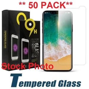 **50 PACK** 9H Tempered Glass Screen Protector For Apple iPhone 11 / Pro Max - Picture 1 of 3