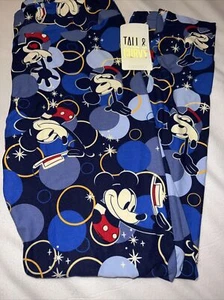 Lularoe TC Tall Curvy Leggings Mickey Mouse Disney 12/18 Blue White Polka Dots - Picture 1 of 9