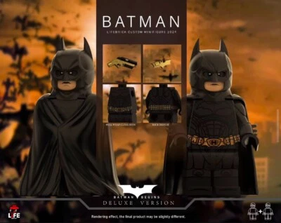 LIFE LEGO MINIFIGURA PERSONALIZADA Minifigura PERSONAJE DC Christian Bale BATMAN Foto 1 de 2