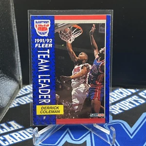 1991-92 Fleer Derrick Coleman New Jersey Nets #388 EX - Picture 1 of 2