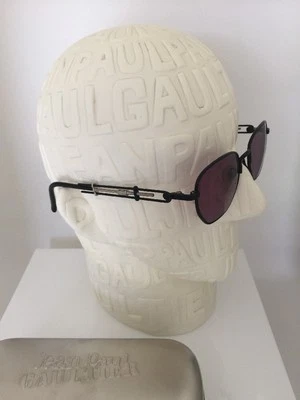 Gafas de sol vintage Jean Paul Gaultier JPG 55-4174 con templos ajustables negras Foto 1 de 4