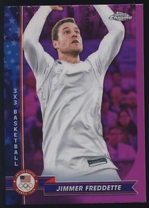 2024 Topps Chrome Olympics Pink Refractor Parallel Jimmer Freddette Basketball - Picture 1 of 2