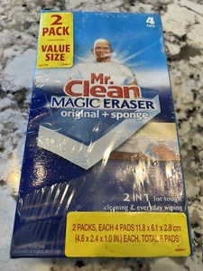 Mr. Clean Magic Eraser Original + Sponge Household Cleaning Pads Vintage New - Picture 1 of 10