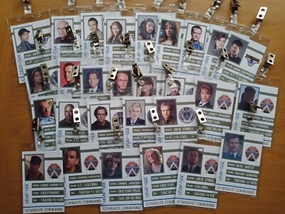Stargate Movie - SG-1 - Atlantis Crew - Clip-on ID Photo Pass Badge Set Prop - Image 1 of 2