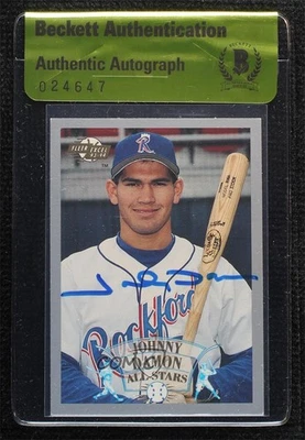 BAS 1993-94 Fleer Excel All-Stars Johnny Damon #6 Authentic Auto Rookie RC - Image 1 of 2