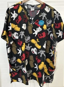 Disney Tooniforms Scrub Top Mickey Mouse Ladies Size XL NWT - Picture 1 of 5