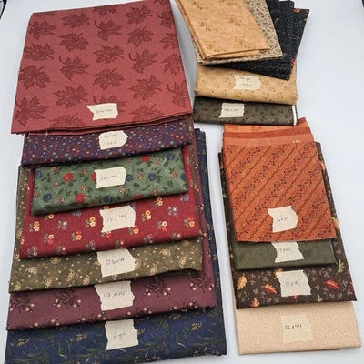 9 Yds Mixed Lot Of Quilt Cotton Sewing Fabric Kansas Troubles Variety - Image 1 of 4