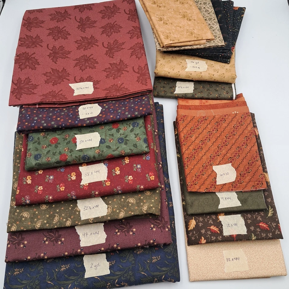 9 Yds Mixed Lot Of Quilt Cotton Sewing Fabric Kansas Troubles Variety - Image 1 of 4