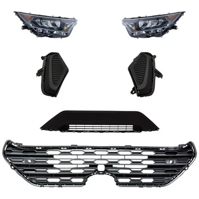 Headlight Kit For 19-21 Toyota RAV4 LED with bulb(s) w/ Bumper Grille and Grille - Image 1 of 4