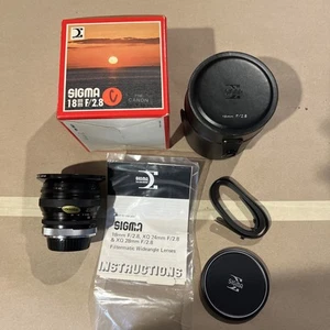 Sigma MF 18mm F2.8 Filtermatuc For Canon With Box, Case, Strap, And More! - Picture 1 of 17