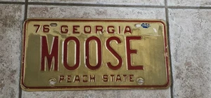 Alce Georgia Peach State 1976 matrícula animal - Imagen 1 de 2