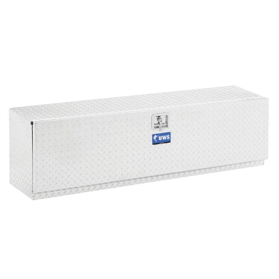 UWS Universal Rear Bright Aluminum 48" Single Door Top Side Mount Truck Tool Box Foto 1 de 4