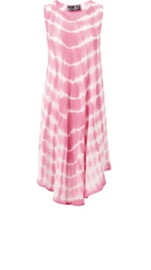Womens Summer Sun Umbrella Tie Dye Flower Beach Resort Wear Dress - Picture 1 of 2