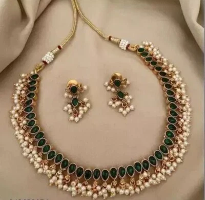 Lindo conjunto de joias femininas elegantes de qualidade premium pérolas vintage - Imagem 1 de 4