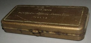 BLECHDOSE 10 Jahre PGH Metallverarbeitung Grünes Herz GOTHA nach 1960 - Picture 1 of 1