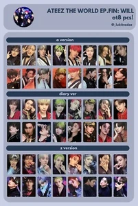 ATEEZ THE WORLD EP.FIN: Tarjeta fotográfica oficial de WILL versión. PC A Diary Z Crazy Form - Imagen 1 de 60