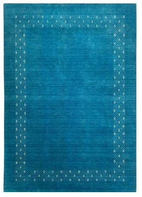 Turquoise Teppich 100% Wolle 120x180 cm Handgewebt Gabbeh Orientteppich ac05 - Bild 1 von 4
