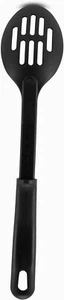 Cuchara de cocina ranurada de 11-1/2", cuchara para servir de nailon negra resistente al calor de 410 ° F - Imagen 1 de 5