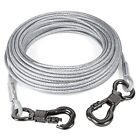 15FT Reflective Dog Tie Out Cable for Dogs up to 250 Pounds Steel Wire Dog Leas