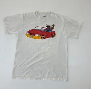 Camiseta de colección de los 90 Tultex Bull in Car se adapta a la camiseta mediana para hombre (derechos de autor) Hansen 96 - Imagen 1 de 19