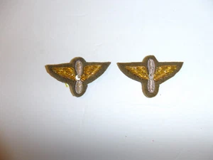 b8015p US Army Air Force1930's- WW 2 Officer's Wing Prop Bullion pair OD R13B - Picture 1 of 3