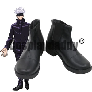 Satoru Gojo Anime Manga Cosplay Black Shoes Boots C006 - Picture 1 of 4