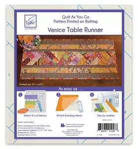 June Tailor QUILT AS YOU GO VENEDIG TISCHLÄUFER vorgedruckte Watte Packung - Bild 1 von 2