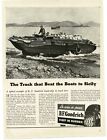 1943 B. F. Goodrich Tires WWII US DUKW Duck Landing Craft Vintage Print Ad