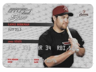 2002 Donruss Studio Baseball Lance Berkman Stars #SS-32 Houston Astros - Image 1 of 2