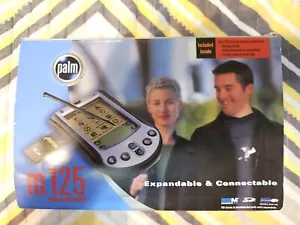 Boîte et manuels d'origine Palm M125 plus station de base et étui - Photo 1 sur 2