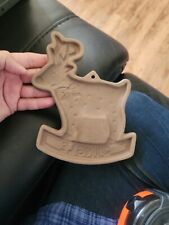 Hartstone USA Country Gear Reindeer JINGLE Shortbread Cookie Mold 6x6 inches