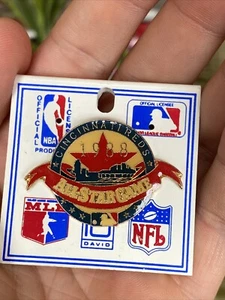 Vintage 1988 Cincinnati Reds MLB Baseball All-Star Game Press Pin By Peter David - Picture 1 of 11
