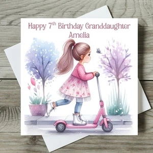 Personalised 4th 5th 6th Any Age Birthday Card Daughter Goddaughter Grandaughter - Picture 1 of 2