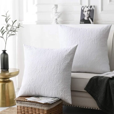 Pack de 2 Fundas Euro Sham 26x26 Euro Sham Blanco 26 x 26 pulgadas (Blanco) Foto 1 de 4