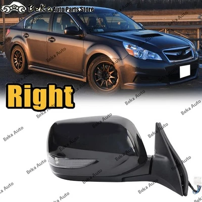 Espelho retrovisor lateral direito para Subaru Legacy 2010 2011-2012 porta 9 pinos preto - Imagem 1 de 4