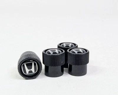 Genuine Honda (H) Black Valve Stem Caps 08W48-PL4-100A - Image 1 of 4
