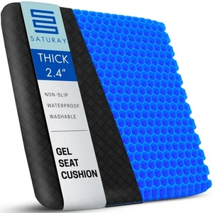 Extra dickes 2,4" Gel Sitzkissen - Hüfte, Steißbein, Ischias, Druckgeschwüre -... - Bild 1 von 7