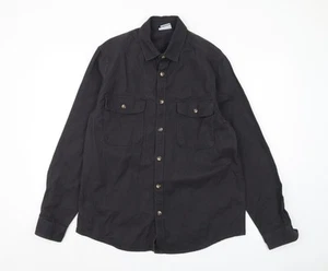 ASOS DESIGN Herren Hemd schwarz M mit Knopfleiste - Bild 1 von 12