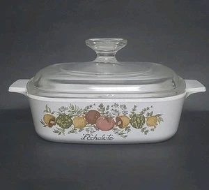 Corning Ware 1 Quart Casserole Dish A-1-B L'Echalote Spice of Life w/Pyrex Lid - Picture 1 of 7