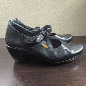NAOT Mary Jane Pumps Size 40 Euro 9 US Grey Leather Adjustable Strap With Bows - Picture 1 of 8