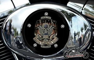 Harley Davidson Aluminum Twin Cam Air Cleaner Insert Cover Army - Picture 1 of 4