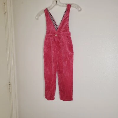 Вельветовый комбинезон для девочек Zara с цветочной подкладкой передние карманы размер 3-4 года - Изображение 1 из 4