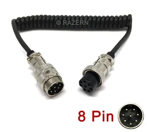 NUEVO cable de extensión de micrófono de 12 a 48 "de 8 pines para Yaesu Icom Ham Radio Mic - Imagen 1 de 3