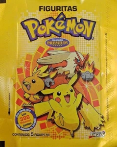 Argentina 2005 Promo Figus Pokemon Album de Oro Sticker Pack - Picture 1 of 2