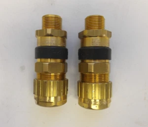 HAWKE P/N:501/453/UNIV/A/M20 BRASS CABLE GLAND DOUBLE SEAL LOT OF 2 - Picture 1 of 4