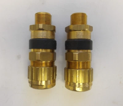 HAWKE P/N:501/453/UNIV/A/M20 BRASS CABLE GLAND DOUBLE SEAL LOT OF 2 - Image 1 of 4