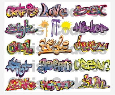 Code 3 Adhesive Vinyl Decals Suit 1/148 vehicles & N Gauge wagons - Graffiti