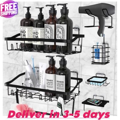 7 Pack/Set Shower Caddy Adhesive Shower Organ...